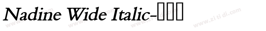 Nadine Wide Italic字体转换